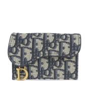 Pre-owned Canvas wallets Dior Vintage , Blue , Dames