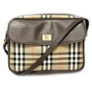 Pre-owned Plastic shoulder-bags Burberry Vintage , Beige , Dames