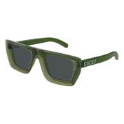 Zonnebril met vierkant montuur in felle kleuren Gucci , Green , Unisex