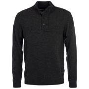 Half Zip Patch Trui Barbour , Black , Heren