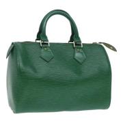 Pre-owned Leather handbags Louis Vuitton Vintage , Green , Dames