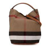 Pre-owned Canvas handbags Burberry Vintage , Beige , Dames