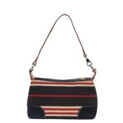 Pre-owned Canvas shoulder-bags Burberry Vintage , Blue , Dames