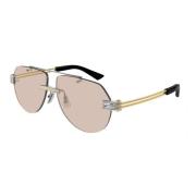 Zilver Goud/Roze Zonnebril Bv1342S Bottega Veneta , Pink , Unisex