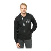 Zwarte hoodie met ritssluiting logo Emporio Armani , Black , Heren