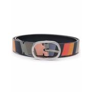 Gestreepte Smalle Leren Riem Paul Smith , Multicolor , Dames