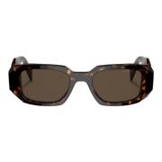 Bruine Schildpadvierkante Zonnebril Prada , Brown , Dames