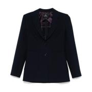 Getailleerde Zwarte Jas Knoopsluiting Paul Smith , Black , Dames