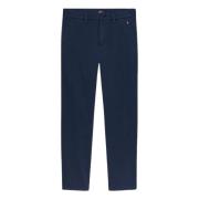 Blauwe Chino Broek van Katoen Twill Tommy Hilfiger , Blue , Heren