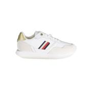 Witte Sneakers met Borduuraccent Tommy Hilfiger , White , Dames