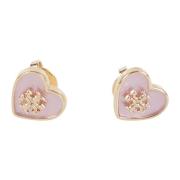 Hart Studs Sieraden Tory Burch , Pink , Dames