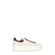 Witte Leren Sneakers met Iconische Details Hogan , White , Dames