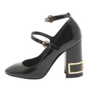 Pre-owned Leather heels Louis Vuitton Vintage , Black , Dames