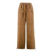 Bruine Cargo Broek Elastische Taille Koord Max Mara Weekend , Brown , ...