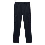 Wollen Cargo Broek met Zakken Corneliani , Blue , Heren