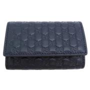 Pre-owned Leather key-holders Gucci Vintage , Blue , Dames