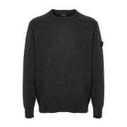 Grijze Wollen Crew Neck Sweater Peuterey , Gray , Heren