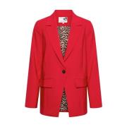 Elegante Blazer met Cristal Detail &Co Woman , Red , Dames