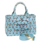 Pre-owned Canvas prada-bags Prada Vintage , Blue , Dames