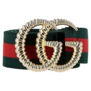 Pre-owned Coated canvas belts Gucci Vintage , Green , Dames