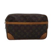 Pre-owned Canvas clutches Louis Vuitton Vintage , Brown , Dames