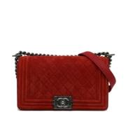 Pre-owned Leather shoulder-bags Chanel Vintage , Red , Dames