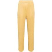 Casual Katoenen Broeken voor Mannen Issey Miyake , Yellow , Dames