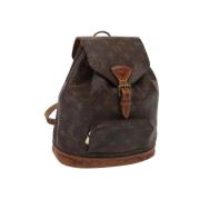 Pre-owned Canvas backpacks Louis Vuitton Vintage , Brown , Dames