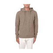 Wollen Hoodie met Koord Alpha Studio , Brown , Heren