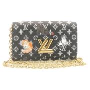 Pre-owned Canvas wallets Louis Vuitton Vintage , Black , Dames