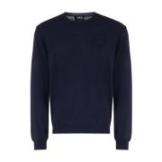 Matt Logo Trui A.p.c. , Blue , Heren