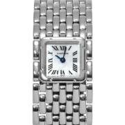 Pre-owned Stainless Steel watches Cartier Vintage , White , Dames