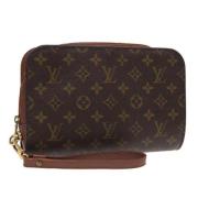 Pre-owned Canvas clutches Louis Vuitton Vintage , Brown , Dames