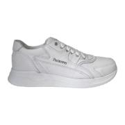 Witte leren sneaker met dolkprint Paciotti , White , Heren