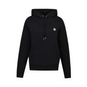 Zwarte Fox Head Patch Hoodie Katoen Maison Kitsuné , Black , Heren