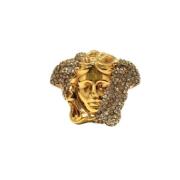 Pre-owned Metal rings Versace Pre-owned , Yellow , Dames