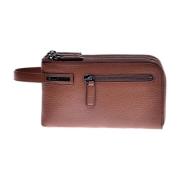 Wallet van getrommeld leer Baldinini , Brown , Heren