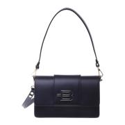 Black leather shoulder bag Baldinini , Black , Dames