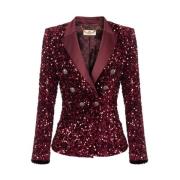 Bordeaux Jassen voor Vrouwen Elisabetta Franchi , Red , Dames