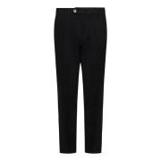 Zwarte Slim Fit Broek met Gestreken Plooi Michael Coal , Black , Heren