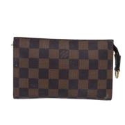 Pre-owned Canvas clutches Louis Vuitton Vintage , Brown , Dames