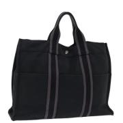 Pre-owned Canvas handbags Hermès Vintage , Black , Dames