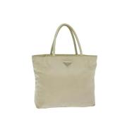 Pre-owned Nylon handbags Prada Vintage , Beige , Dames