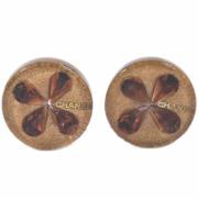 Pre-owned Metal earrings Chanel Vintage , Brown , Dames