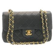 Pre-owned Leather chanel-bags Chanel Vintage , Black , Dames