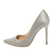 Pre-owned Satin heels Gianvito Rossi Pre-owned , Gray , Dames