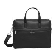 Zwarte Rits Schouder Handtas Eenvoudige Stijl Calvin Klein , Black , H...