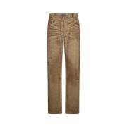 Bruine Losse Jeans Rechte Pijp Diesel , Brown , Dames