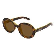 Stijlvolle zonnebril met kleurcode Gucci , Brown , Dames