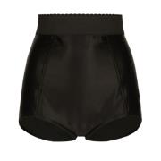 Satin Finish Scallop Edge Shorts Dolce & Gabbana , Black , Dames